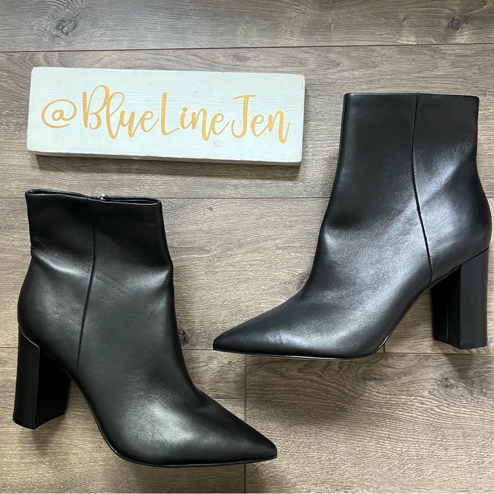 Marc Fisher Ulani Leather Booties NWOT